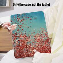 1pc Floral Pattern Flip Cover Desk Protective Case With Pen Slot, Compatible With IPad 10.9/10.2/Air 5th Gen/Pro 11/10th Gen/9.7/Air 2/Compatible With IPad (7th Gen)/Compatible With IPad (8th Gen)/Compatible With IPad Air 4/5/Pad Pro 11/Compatible With IPad 10.9" (2022), Smart Protective Cover, Compatible With IPad Air 13 (M3 2025)/Pad Air 11 (M3 2025)/Pad Air 11 (M3 2025)/Pad 11 (A16 2025), Fits S7/S8/S9/S6 Lite/S7+/S8+/S7FE/A7/A8/A9 - Multicolor - View 5