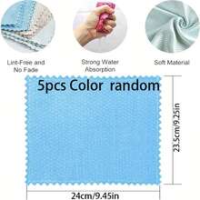 5/10pcs Ultra-Fine Microfiber Cleaning Cloths, Window Cleaning Cloths, Magic Cleaning Cloths, Fish Scale Towels, Lint-Free Cloths, Suitable For Glass, Kitchen, Counters, Mirrors, Dishes, Drying Cloths, Cars, Glass Polishing Cloths, Multi-Purpose, Soft, Absorbent, Cleaning Supplies And Tools - A - View 11