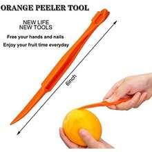 Orange Peeler Tools Citrus Peel Cutter Plastic Easy Fruit Vegetable Slicer Cutter Lemon Peelers Opener Remover Fruit Tools Kitchen Accessories Knife Kitchen Gadgets Strip Peeler Bar (2 Pack) - Bộ 2 cái - Xem 2