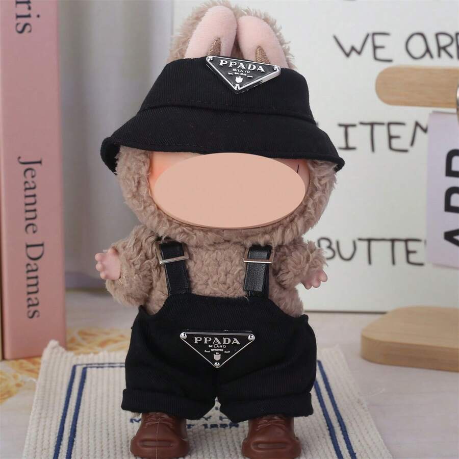 1 Piece Suitable For Labubu Doll Clothes, Bucket Hat, Denim Overall Set (1st/2nd Generation) Pendant Clothes Fairy Dress (Clothes Only) - Multicolor - View 1