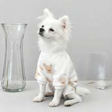 Warm Fleece Printed Clothes For Medium & Small Pets, Cats & Dogs - White - View 6
