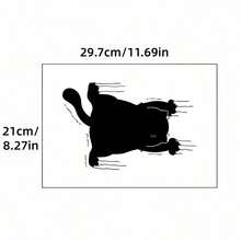 1/2pcs Funny Cat Toilet Stickers, Self-Adhesive Bathroom Home Decor Wall Stickers, Door Stickers, Refrigerator Stickers, Window Stickers, Toilet Stickers, Fun Items To Make The Toilet More Comfortable - Multicolor - View 2