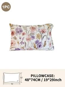 1pc/2pcs/4pcs Floral Print Pillowcase, Breathable Soft Comfortable, Envelope Closure Suitable For Bedroom Sofa Home Decor, Retro Style Bedroom Living Room Home Decor, Pillow Insert Not Included, Suitable For All Seasons - Multicolor - View 28