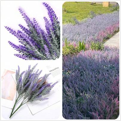 12 bông hoa oải hương giả, hoa giả màu tím, bó hoa oải hương giả, đồ trang trí cô dâu giả cho đám cưới, đồ trang trí cây giả mô phỏng sống động như thật, lá nhựa giả cho nhà và văn phòng, hoa giả màu tím, đồ trang trí cây giả màu tím, trang trí đám cưới và bàn.