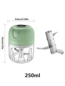 Cordless Mini Electric Onion Garlic Chopper, Multifunctional Vegetable Fruit Slicer Grinder Masher, USB Rechargeable Kitchen Blender, Seasoning Tool, Kitchen Gadget, Cooking Assistant - Multicolor - View 14