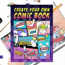 1 Blank Comic Book, 24 Pages | Use Various Templates To Create Your Own Unique Adventure Stories, Suitable For Teenage And Adult Painting And Story Creation Enthusiasts (Pen Not Included) - A - View 8