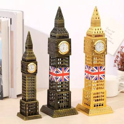 1pc World Famous Landmark Architecture Model - London Big Ben, Home Office Desktop Decor Souvenir