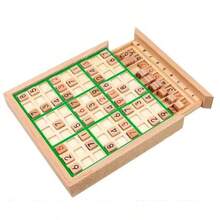 木制数独棋游戏,9格益智玩具,儿童桌面益智游戏(带题目) - 彩色 - 查看 13