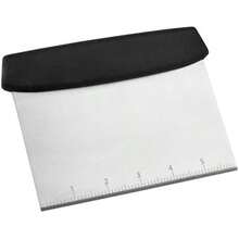 Dough Cutter, 6.6 Inch Stainless Steel Dough Scraper With Scale For Cutting Of Pizza, Cake And Dough (1) - 1 - View 1