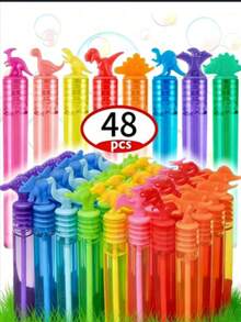 12/24pcs Colorful Mini Bubble Wands, Transparent Bubble Blowers For Outdoor, Friends Gathering, Party Supplies, Small Gifts (Random Style & Color) (Empty Bottle, No Bubble Solution) - Multicolor - View 3