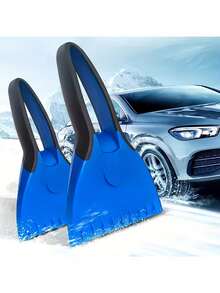 Silicone Car Ice Scraper, Car Snow Shovel, Soft Handle Ice Scraper, Winter Snow Cleaning Scraper Tool, Auto Parts - A - View 11