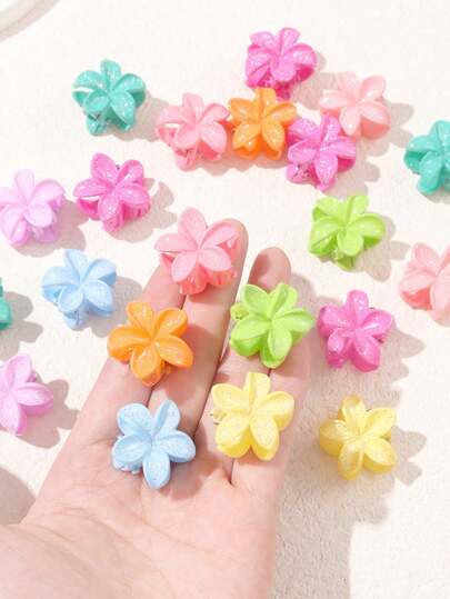 20 Pieces Of Sweet Claw Clips For Girls, Versatile For Daily Wear