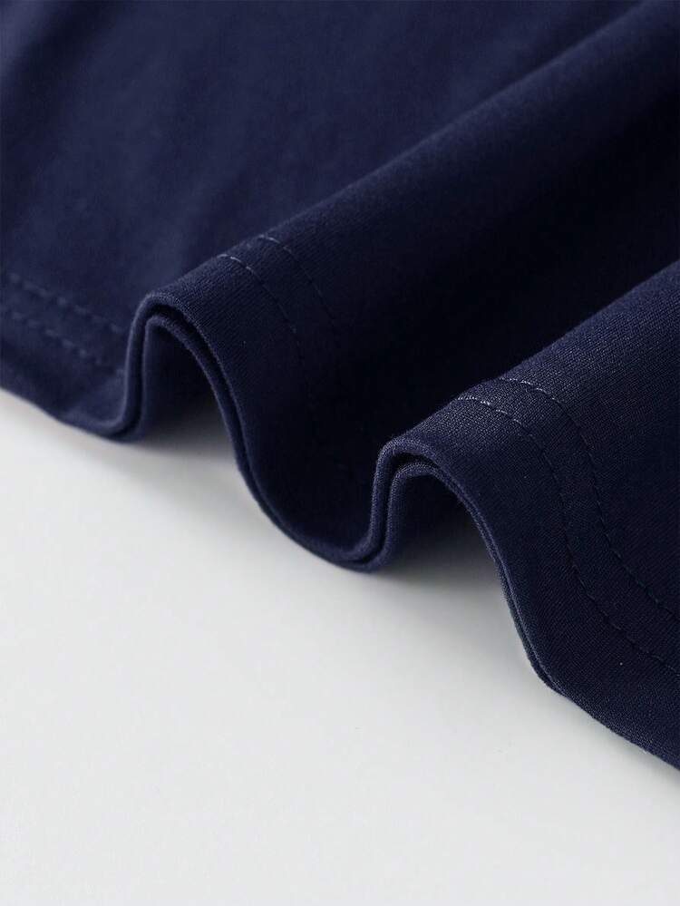 Plus Size Women Loose Casual Coffee Cup Heart Pattern Round Neck T-Shirt, Suitable For Summer Vacation, Daily Wear, Beach, Holiday, Spring, Valentine's Day, Mother's Day Gift, Casual Summer/Spring Top - Royal Blue - View 4