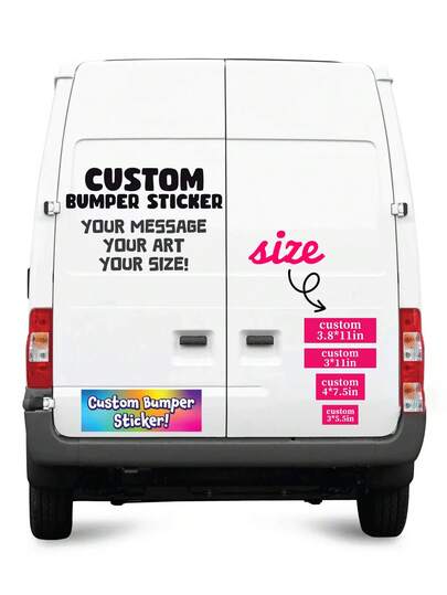 Custom Bumper Sticker, Personalized Car Bumper Decal With Your Text Artwork Or Logo, Custom Auto Exterior Sticker Decoration, Multiple Sizes Available, Weather Resistant Car Sticker, Personalized Vehicle Decal, Custom Message Quote Design, Unique Car Styling Accessory, Promotional Branding Sticker, Gift For Drivers Car Lovers