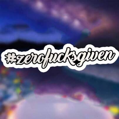 1张7英寸防水户外PVC可移除贴纸，“#ZeroFu*KsGiven”大胆叛逆态度贴纸，讽刺粗俗的保险杠贴纸，适用于汽车、笔记本电脑、摩托车、墙壁，成人叛逆美学乙烯基贴纸，叛逆礼物