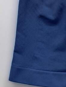 Women's Seamless Butt Lifting Sports Shorts, Suitable For Gym Workout, Cycling, Running, Black Tight Pants, Summer - Navy Blue - View 6