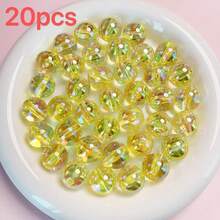 20pcs 16mm Transparent High Brightness UV Coated Beads, Straight Hole, DIY Handmade Phone Strap, Keychain, Jewelry Making Supplies - Transparent UV Beads - View 10