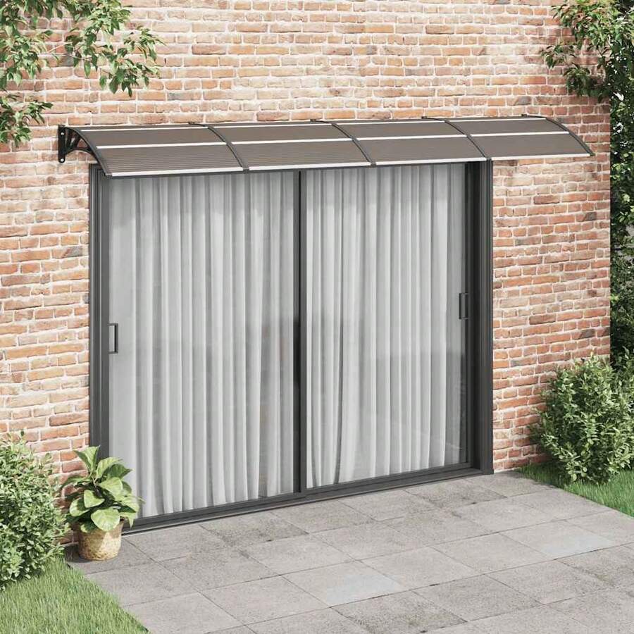 vidaXL 350x75 Cm Polycarbonat Vordach In Schwarz Und Transparent