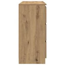 vidaXL Sideboard Artisan-Eiche 100x35x76 cm Holzwerkstoff - Gelb - Übersicht 7