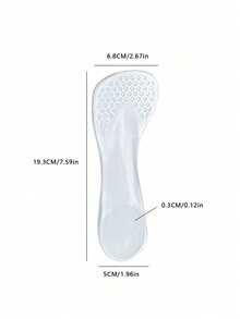 QKC 2Pcs Invisible Silicone Sandal Insoles, Honeycomb Anti-Slip Pads For Summer - Clear - View 4