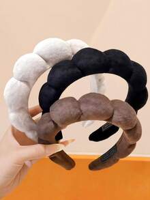 1 Bộ Băng đô cài tóc họa tiết mây sô cô la, gồm các màu đen cổ điển, nâu đất, be nhạt và nhiều màu dễ phối khác, kiểu dáng tối giản đa năng - Phù hợp cho phụ nữ và bé gái, có thể sử dụng hàng ngày, ở nhà, trang điểm và nhiều dịp khác. - Nhiều màu - Xem 12