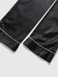 4pcs Women's Fashion Casual Pajama Set - Black - View 9