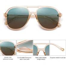 SOJOS SJ2174 - anteojos de sol de aviador polarizadas retro para mujeres y hombres, clásicos de los años 70,41164109 - Azul menta - Ver 6