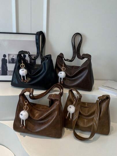 Women's Maillard Large Capacity Multifunctional Crossbody Bag, Autumn/Winter