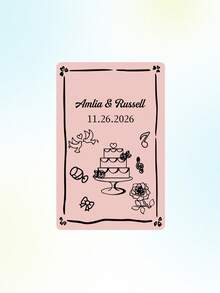 Customized Wedding Playing Cards, Customizable Text, Choose Card Message Book Symbol, Wedding Card Signing Game, Unique Message Book Alternative, Printable Cards And Gift Tags, Wedding Poker Message Book, Wedding Party Favors - Multicolor - View 12