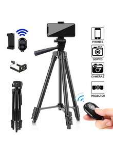Multifunctional Portable Camera Tripod With Wireless Remote Control + Phone Holder + Carrying Bag, Suitable For Smartphone/Camera/GoPro - Black - View 13