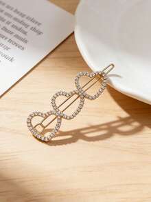 1件装热门！闪亮钻石发夹套装，星月花朵侧夹，奢华星月发夹，闪亮钻石刘海侧夹，斋月开斋节星月发夹，奢华闪亮水钻头巾侧夹，女士 - 彩色 - 查看 22