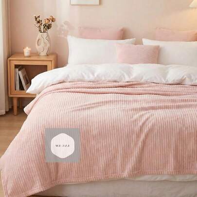 King siza Manta de a rayas sólida, cálida, amigable con la piel, súper suave, se puede usar como manta, chal, manta de sofá, adecuada para la sala de estar, el dormitorio, al aire libre