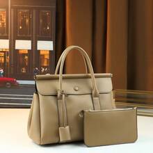 Fashionable Flip-Cover Retro Travel Large Capacity Women Handbag, High-Quality Soft Leather Tote Bag - Multicolor - View 13