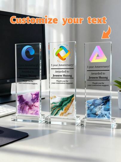 Customize Personalized Acrylic Award Plaque,Custom Text,Anniversary Gift For Him, Couple Gift,Unforgettable Gratitude Gift For Celebrating Special Days,Custom Corporate Recognition Trophy,Employee Award Plaque - Retirement Or Appreciation Gift For Staff & Manag