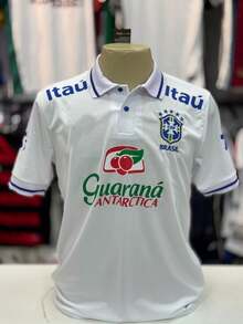 T-Shirt, Shirt, Brazil National Team, Polo Shirt, Guaraná Brand, White, Training, Pre-Game. - 白色 - 查看 2