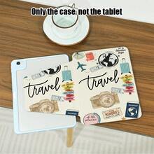1 件装旅行图案翻盖保护套，带笔槽，兼容 iPad 10.9/10.2/Air 第五代/Pro 11/第十代/9.7/Air 2/iPad（第七代）/iPad（第八代）/iPad Air 4/5/iPad Pro 11/iPad 10.9 英寸（2022 年款），智能保护套，兼容 iPad Air 13 (M3 2025)/iPad Air 11 (M3 2025)/iPad Air 11 (M3 2025)/iPad 11 (A16 2025)，支持 S7/S8/S9/S6 Lite/S7+/S8+/S7FE/A7/A8/A9 - 彩色 - 查看 7