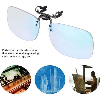 Gafas para Daltónicos Clip-on para Ceguera Rojo-verde, Gafas Daltónicas Abatibles de 90° para Hombre, Gafas Débiles de Color Ciego, Gafas para Daltónicos Rojo-verde, Uso en Interiores Y Exteriores,41164284