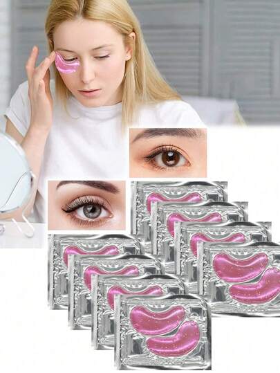 20 piezas (10 pares) Mascarilla de gel para ojos, Almohadillas de enfriamiento para ojos, Adecuado para el cuidado de los ojos, Círculos oscuros, Suavizado de líneas finas, Para hombres y mujeres, Un regalo ideal para mujeres. Los parches para ojos son regalos perfectos para el Día de San Valentín, el Día de la Madre, Halloween, Navidad, Viajes, Cumpleaños y otras ocasiones.
