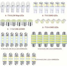 42 PCS LED para coche T10,Kit de Bombillas LED para Coche,Luces Interiores del Auto,utilizada para interiores de automóviles/domo de mapas interiores/maletero/luces de matrícula, etc. - 1 - Ver 6