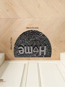 1 件装半圆形黑色鹅卵石纹门垫，舒适室内/室外入口垫，2D 彩色鹅卵石门垫（米色/棕色/灰色/黑色/白色），适用于前门、露台、家居装饰 - 易于清洁，适用于卧室、客厅、餐厅、浴室和玄关。 - 彩色 - 查看 14