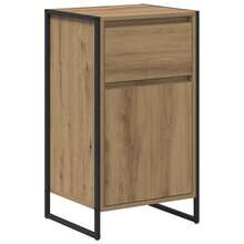 vidaXL Sideboard Kunsthandwerk Eiche 81 x 36 x 150.5 cm Holzwerkstoff - Gelb - Übersicht 2