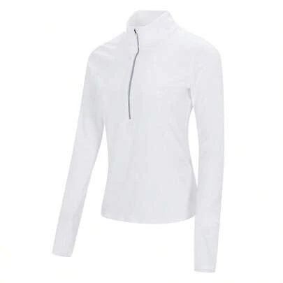 Under Armour UA 女款 Qualifier Run 半拉链舒适日常户外运动长袖T恤 1379349-100