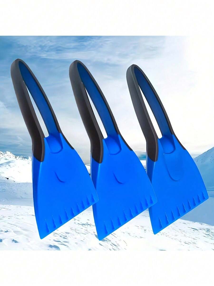 Silicone Car Ice Scraper, Car Snow Shovel, Soft Handle Ice Scraper, Winter Snow Cleaning Scraper Tool, Auto Parts - A - View 1