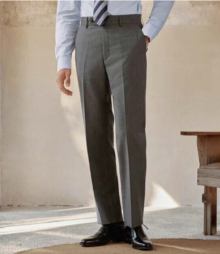Men's Tailored Dress Pants - 深灰色 - 查看 1
