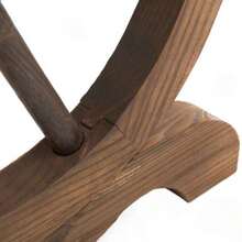 Solid Wood Garden Table, Balcony Table, Wooden Table, Model With Wheels, Weather-Resistant, Natural Finish, 113 X W 60 X H 65 Cm - Camel - View 7