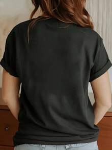 Valentine Outfits For Women2026Summer Casual Pure Cotton Men's T-Shirt Katseye Beautiful Chaos Tracklist Shirt, Katseye Kpop Shirt, Katseye Gnarly Shirt, Gabriela Shirt,Short Sleeved Single-Sided Printed T-Shirt,Pullover Style Shirtbad Bunny Shirt Valentines Day Outfit - 黑色 5 - 查看 4