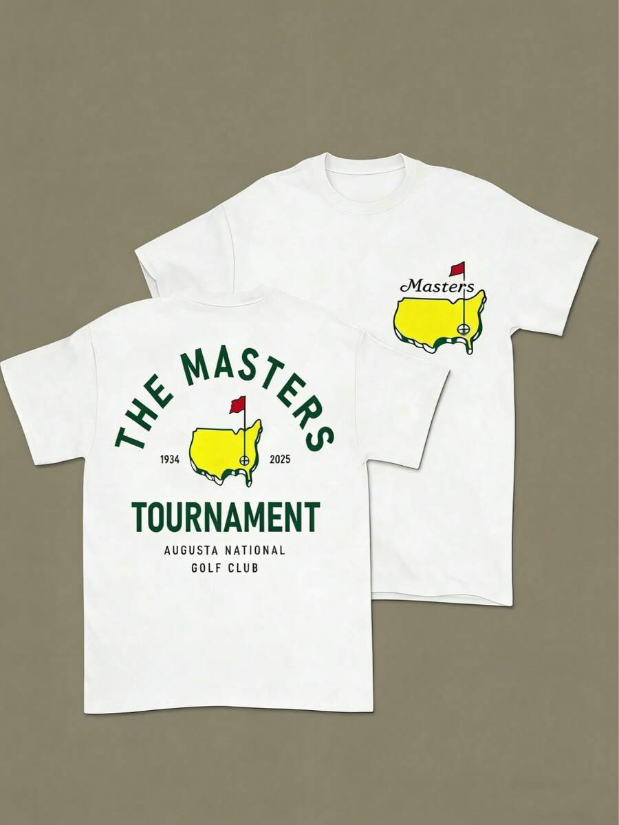 The Masters 2025 Tournament Shirt, T-Shirt, Golf Shirt For Men, Gift Men Men's Casual Crew Neck Regular Fit, With T-ShirtT-Short-Sleeved Round Neck, Ideal Spring, And Autumn, The Perfect Gift Young People, Cute Menswear TopFestival Casual Print For Day Wear, Holiday Top Short Sleeves Neck. T-Shirts Couples Friends, Printed T-Shirt. Spring, Summer, Autumn T-ShirtFestival Costumes Fit Halloween & Christmas Thanksgiving Day Valentine's Pride Father's Easter Mother's New Year Spring Festival, Round Printed Short Sleeve Everyday They Are Excellent Gifts T-Shirts Feature, A Youthful And Fashionable Design, Graphic Tees Women, Back To School College Essential - 白色 - 查看 1