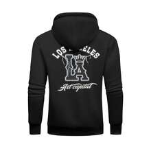 "LET ME ASK MY WIFE" - Men's Long-Sleeved Sweatshirt, Loose Fit, Suitable For Autumn And Winter Wear, Pullover. - Black - View 2