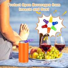 6 PCS Can Opener And Covers For Soda  Can Opener Tab Colorful Cans Tab Cover Plastic Drink Protector Portable Manual Easy Leakproof Soda Top Ring Openers Tool For  Beer - / - View 5