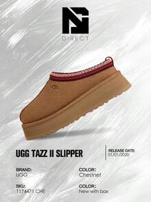 UGG Tazz II Slipper Chestnut (Women's)- Women's Cozy Indoor-Outdoor & Snow Day Wear Shoes With Cloud-Level Comfort, Low-Profile Casual Design For Autumn Winter, Mother's Day Gifts-Father's Day Gift - Snow Boots-1174471 CHE - Chestnet - 查看 6